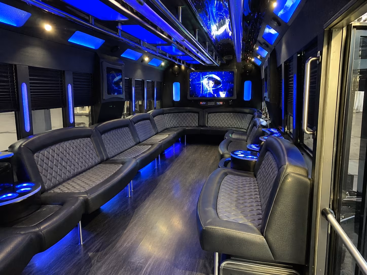 Fort Myers Wedding Transportation party bus interior