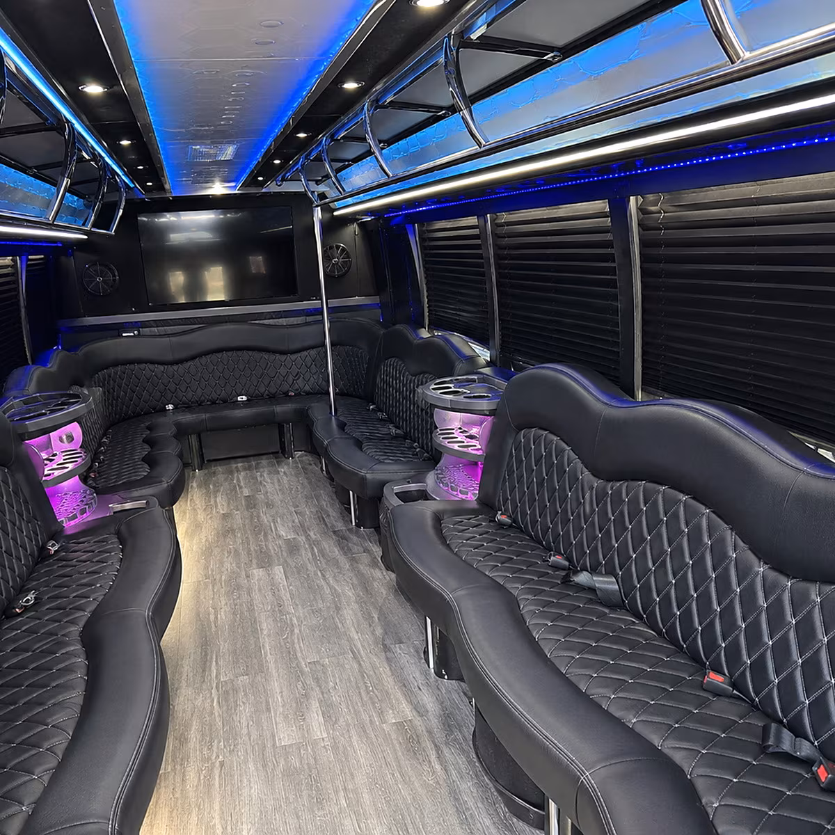 Fort Myers Winery Tour & Pub Crawl Transportation party bus interior