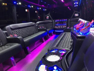 Kissimmee 15 Passenger Party Bus Interior