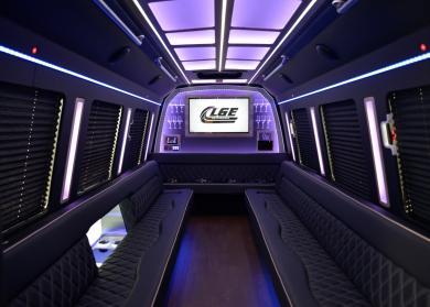 Ocala 18 Passenger Limo Bus Interior