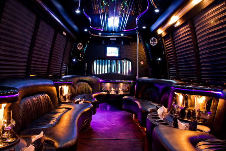 Tampa 22 Passenger Party Bus Interior