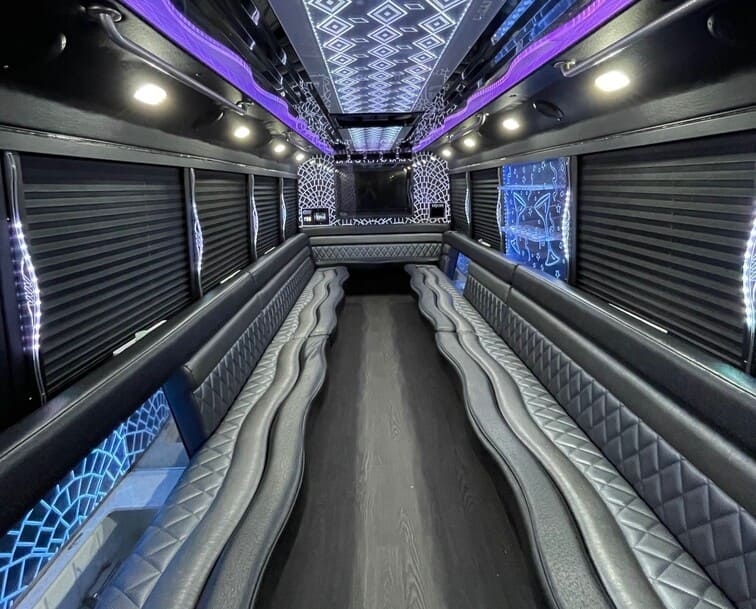 St Petersburg 30 Passenger Party Bus White Interior