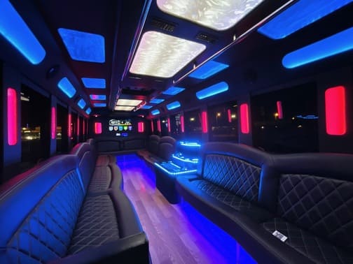 Ocala 35 Passenger Party Bus Interior