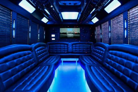 Cape Coral 36 Passenger Party Bus Interior
